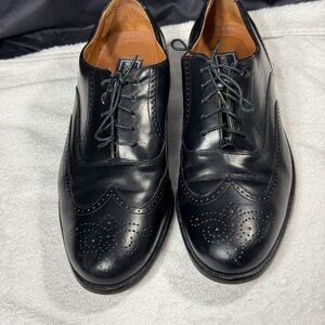 Bostonian Black Leather Men's Oxfords Brogue Wing Tip # 20300 09076 T 3 Sz 9.5